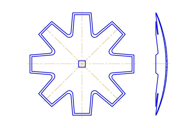 Диск борони «ромашка» з трапеціїдальним вирізом