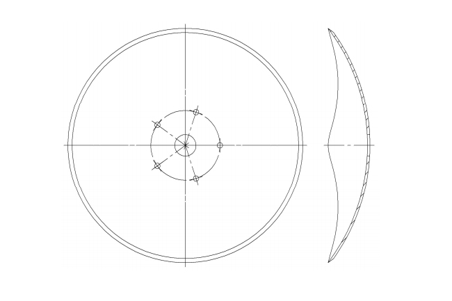 Сферический диск с изменяющимся углом атаки
